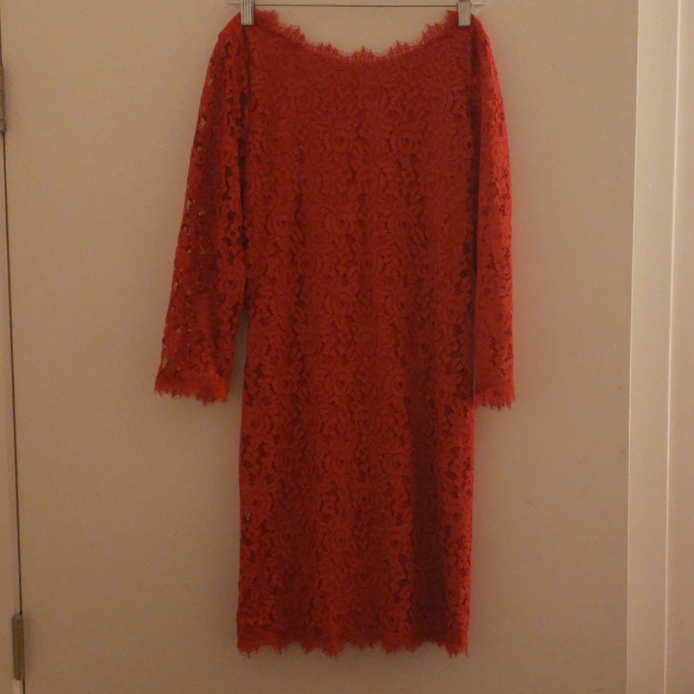 red diane von furstenberg dress